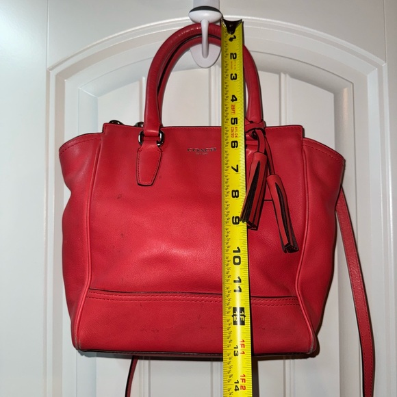 Coach Cherry Red Leather Tote - Picture 2 of 6